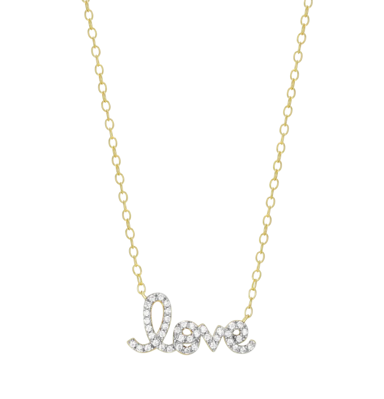 M by Monte Luna Sterling Silver Love Lab Grown Diamond Necklace