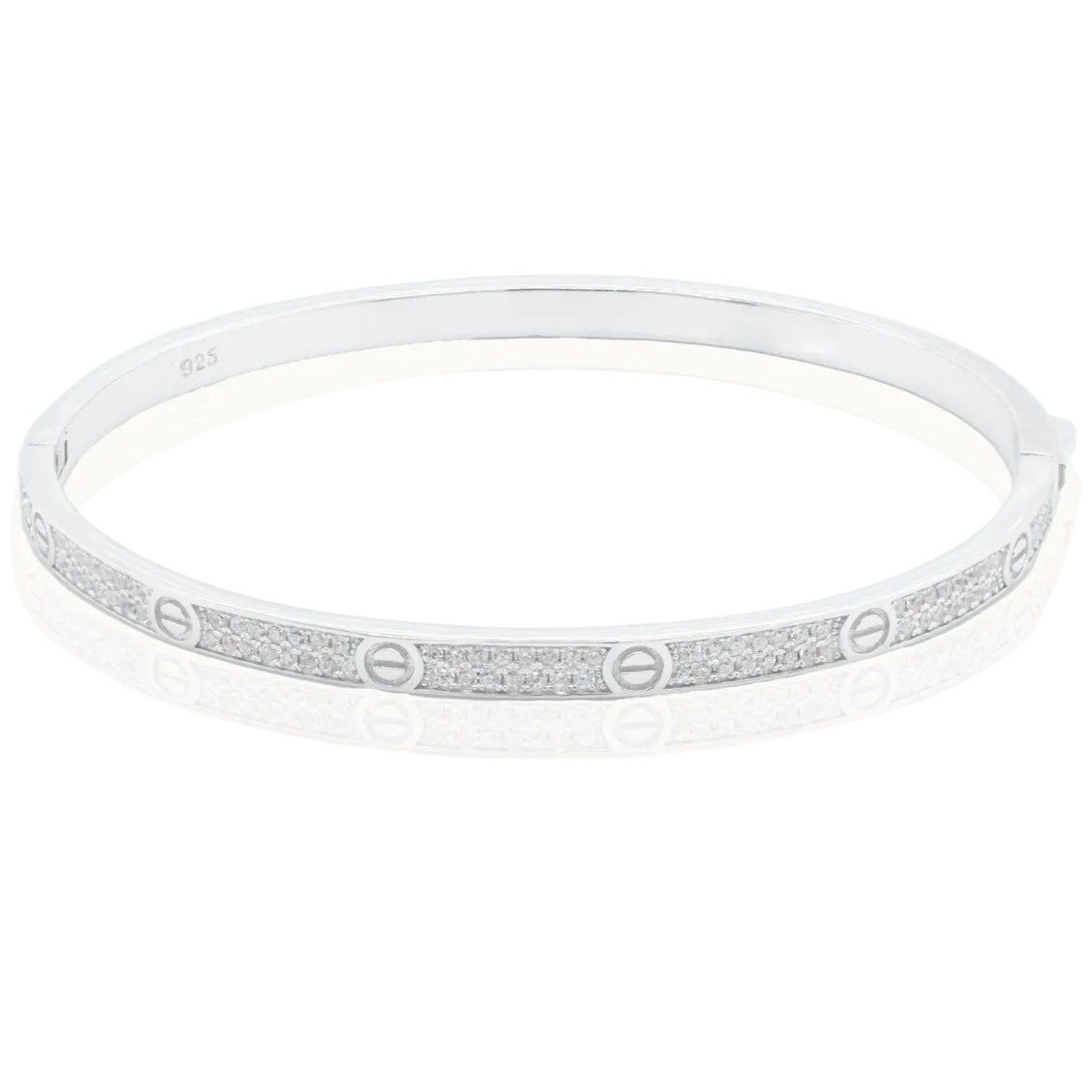 Sterling Silver Cz Bangle