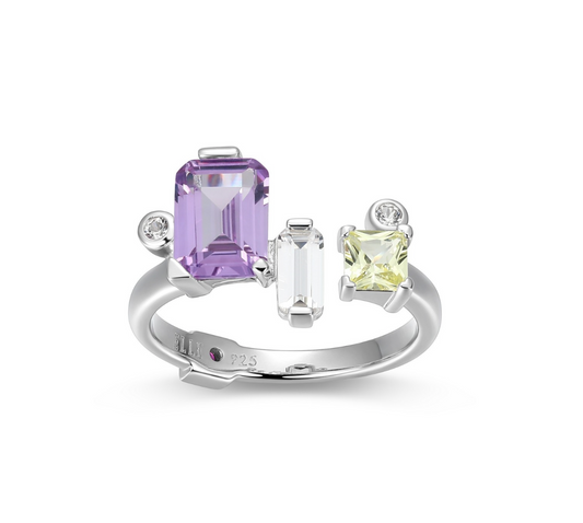 Elle Puzzle Collection Multi-Stone Statement Ring