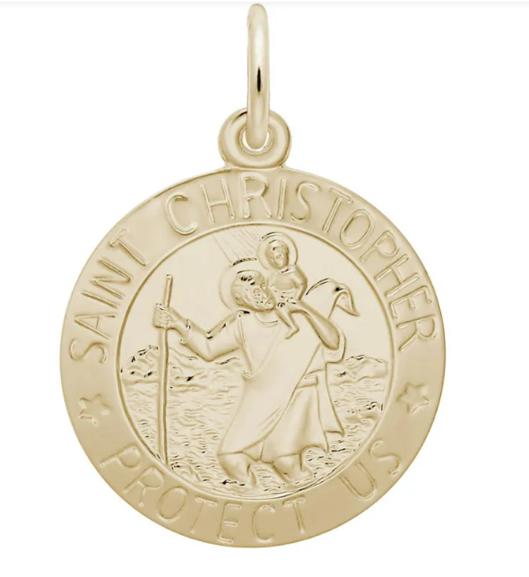 Rembrandt Charms Saint Christopher Disc Charm