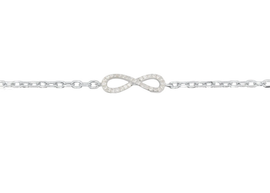 Sterling Silver Sideway Infinity Bracelet