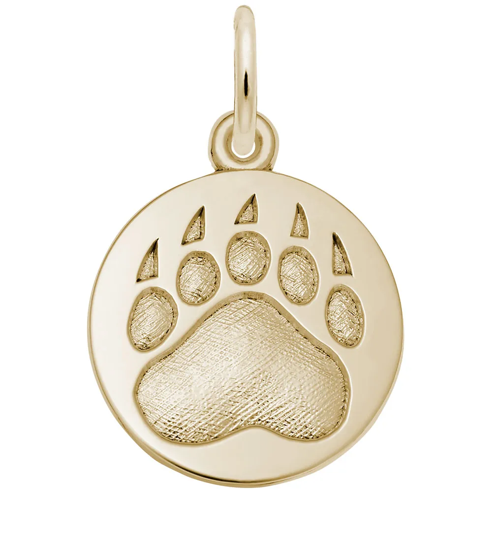 Rembrandt Charms Bear Paw Print Charm