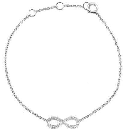 Sterling Silver Sideway Infinity Bracelet