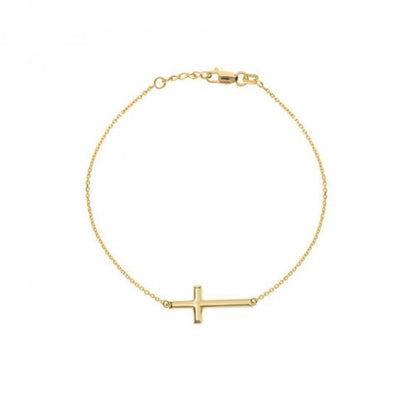 Sterling Silver Cross Bracelet