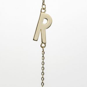 Yellow Gold Initial Necklace