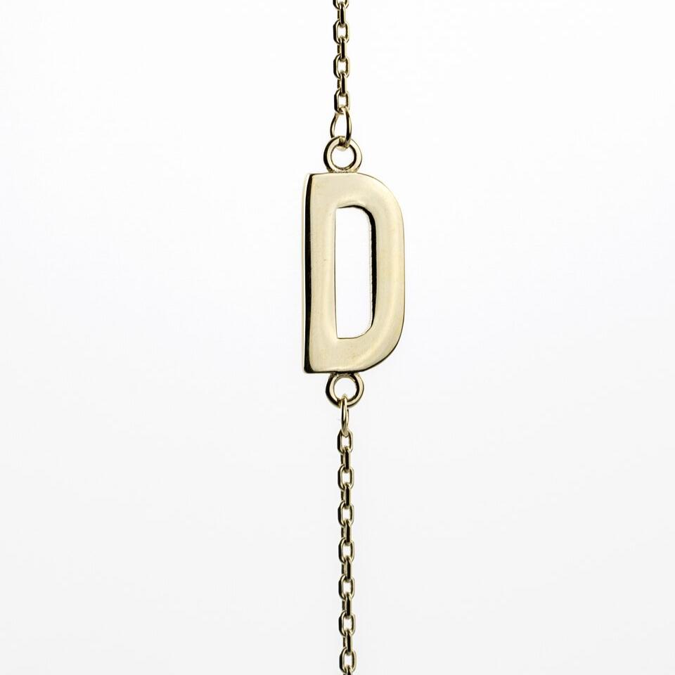 Yellow Gold Initial Necklace