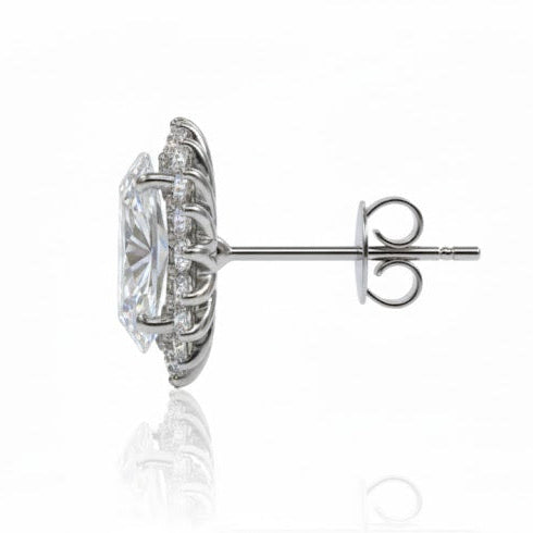 Sterling Silver Oval Stud