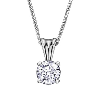 (0.15cttw) Whitegold Solitaire Necklace