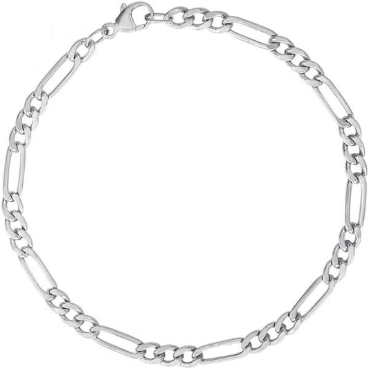 3mm Sterling Silver Figaro Bracelet