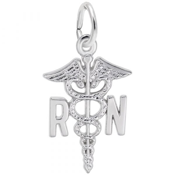 Rembrandt Charms Registered Nurse (RN) Caduceus Charm