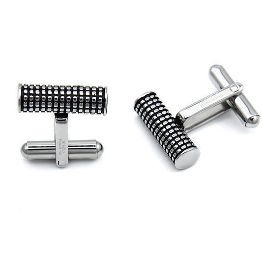 Stainless Steel Cylinder Design Cufflinks