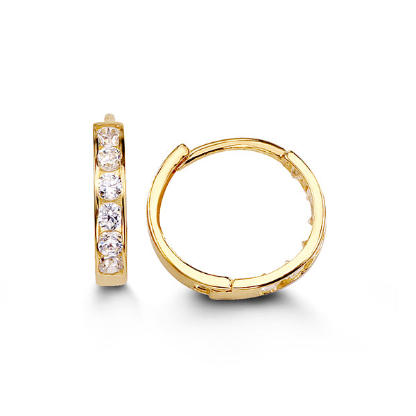 (11mm) Yellowgold Cz Huggies