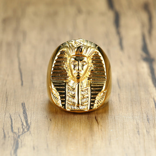 Stainless Steel Egyptian Pharaoh Ring