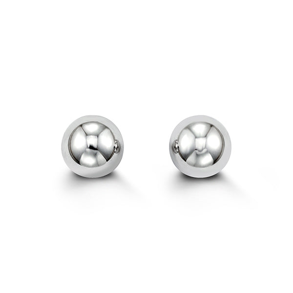 (8mm) WhiteGold Ball Studs