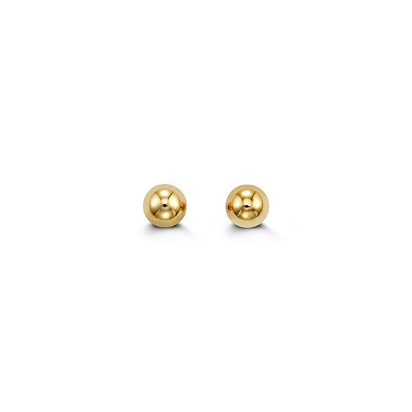 (4mm)YellowGold Ball Studs