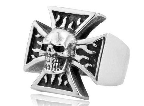 Skull Head Chopper Ring