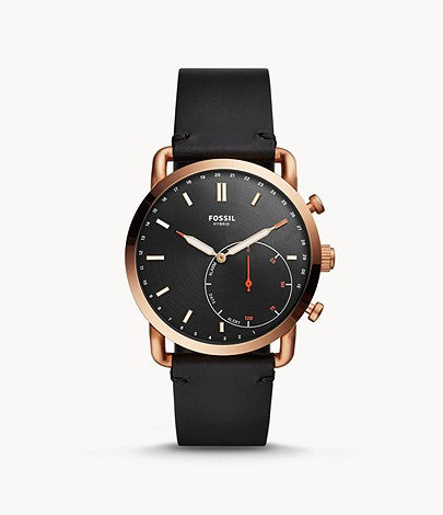 Fossil Hybrid Smartwatch Commuter Black Leather