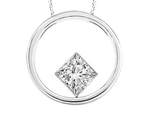 (0.12cttw)10K  Whitegold and Diamond Necklace