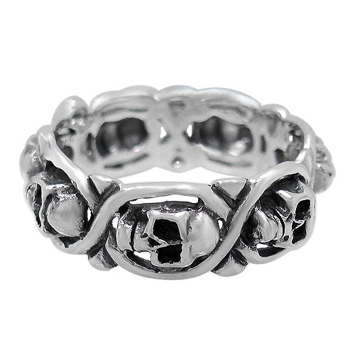 Sterling Silver Skull Band