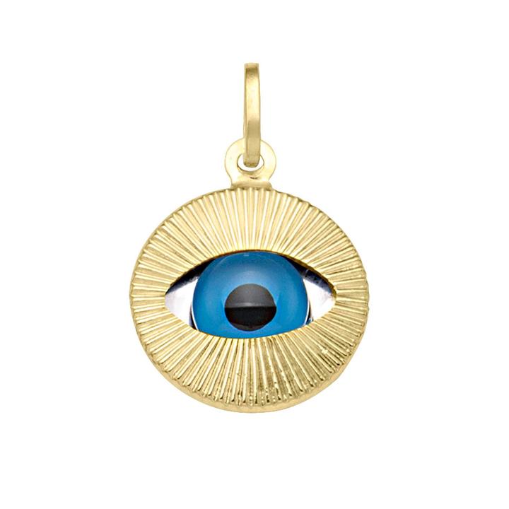 10k Yellowgold Evil Eye Pendant