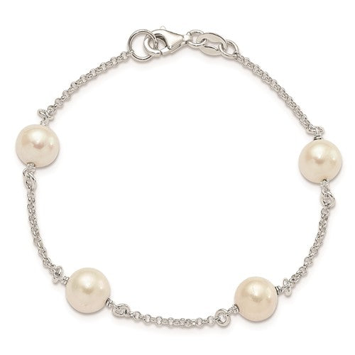 Sterling Silver Fresh Water Cultured Pearl Bracelet