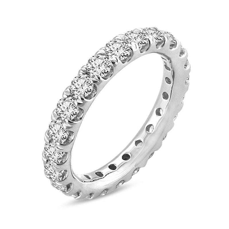 Sterling Silver CZ Eternity Band