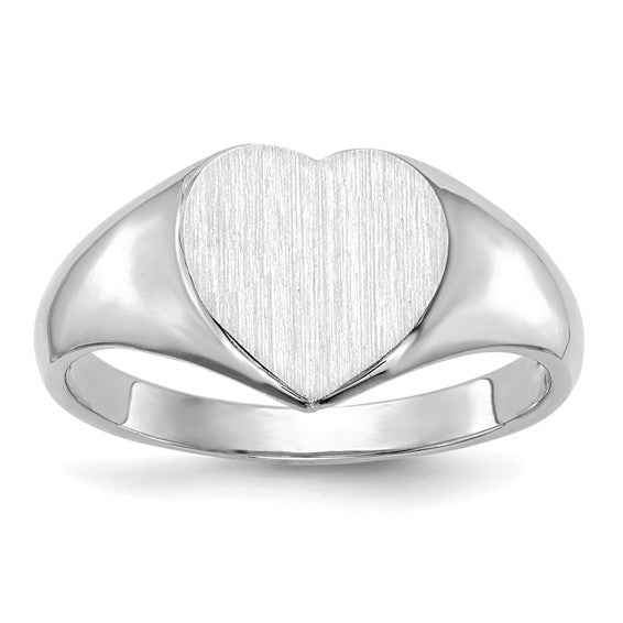 Sterling Silver Heart Signet Ring