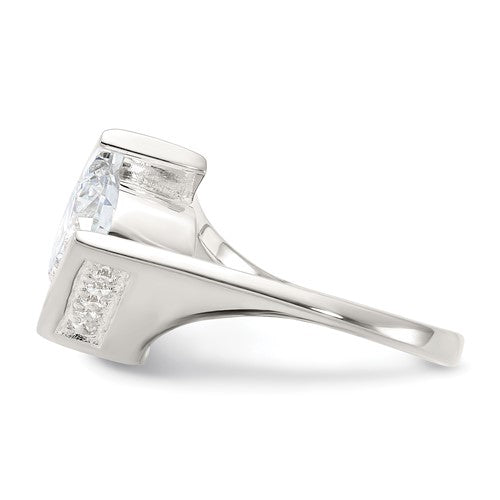 Sterling Silver Fancy CZ Ring