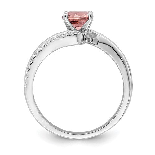 Sterling Silver Pink CZ Ring