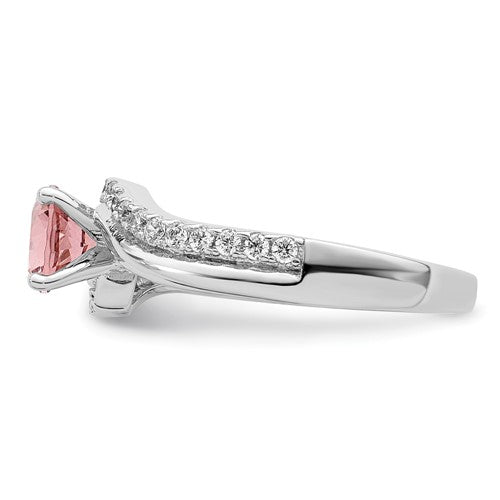 Sterling Silver Pink CZ Ring