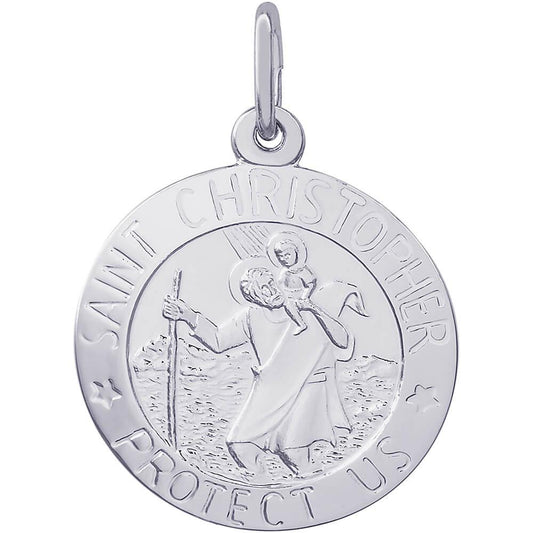 Rembrandt Charms Saint Christopher Disc Charm
