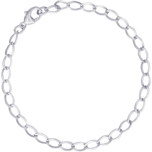 Rembrandt Charms Elongated Oval Link Classic Bracelet