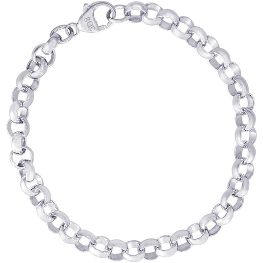 Rembrandt Charms Sterling Silver Rolo Link Charm Bracelet
