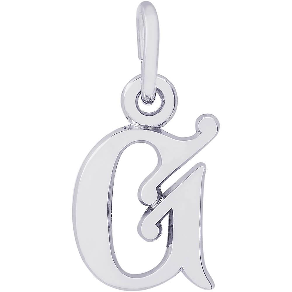 Rembrandt Charms Sterling Silver Initial G Charm