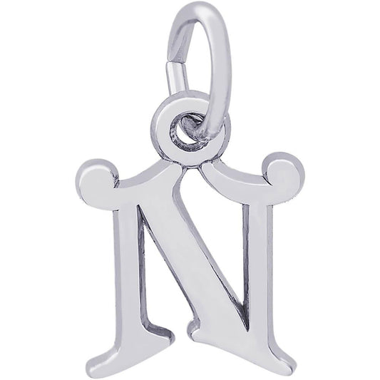 Rembrandt Charms Sterling Silver Initial N Charm