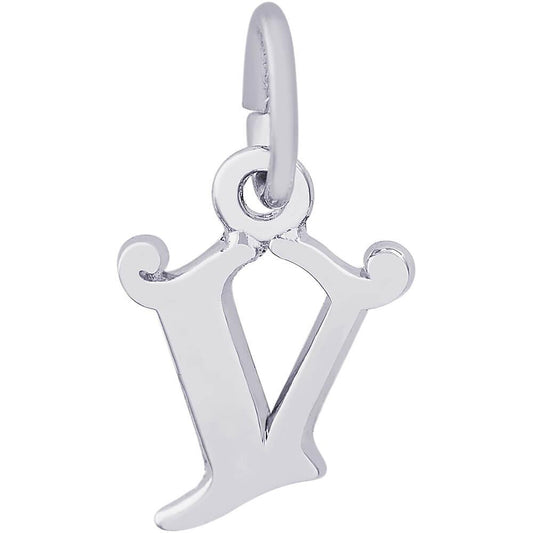 Rembrandt Charms Sterling Silver Initial V Charm
