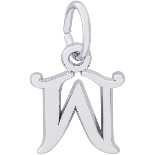 Rembrandt Charms Sterling Silver Initial W charm