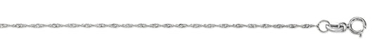 (1.4mm)10K and 14K Whitegold Singapore Chain 18-24 inches
