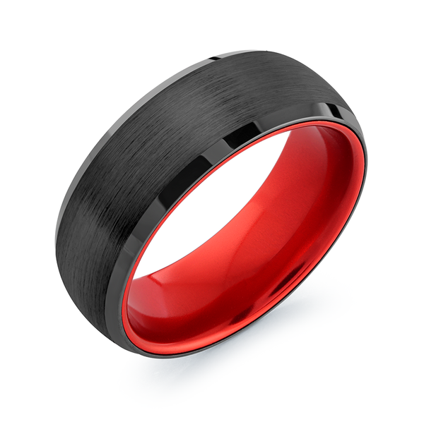 8mm Comfort Fit Black Tungsten Band