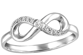 (0.033cttw)10k Whitegold Infinity Ring