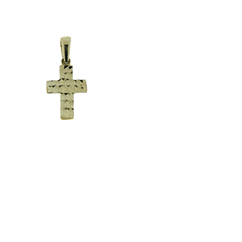 10k Yellowgold Diamond Cut Yellowgold Cross