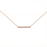 Sterling Silver CZ Bar Necklace
