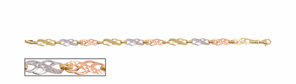 Tri Color Infinity Bracelet