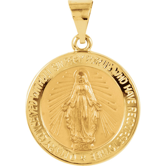 14k Yellow Gold Miraculous Medal