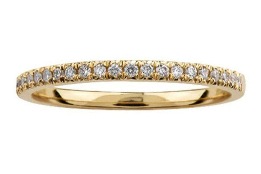 (0.15Cttw) 14kYellowgold  Pave Diamond Ring