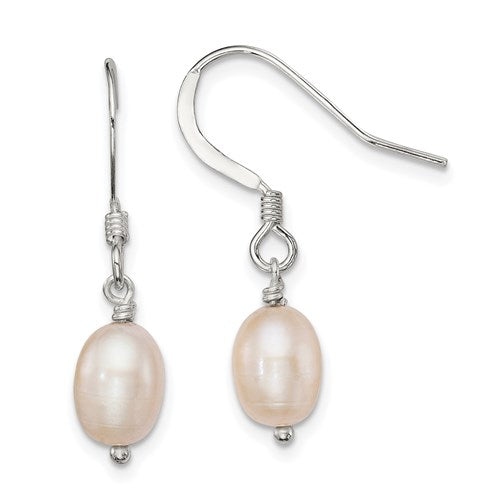 Sterling Silver Fresh Water Pearl Dangling Earrings