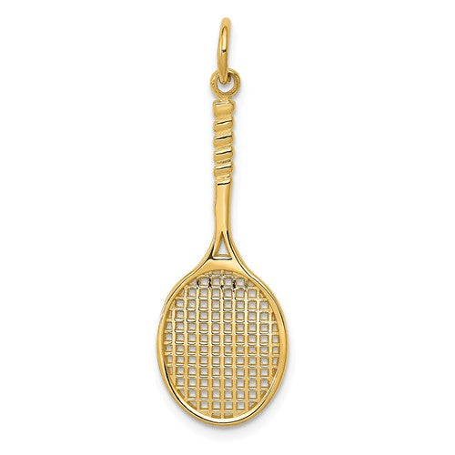 10K Tennis Racket Pendant