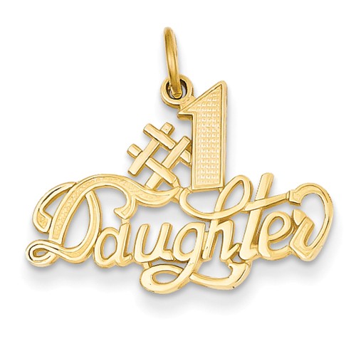 14k Yellowgold #1 Daughter Charm