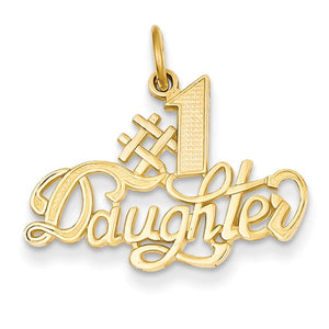 14k Yellowgold #1 Daughter Charm