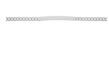 Sterling Silver 4.5mm Curb ID Bracelet